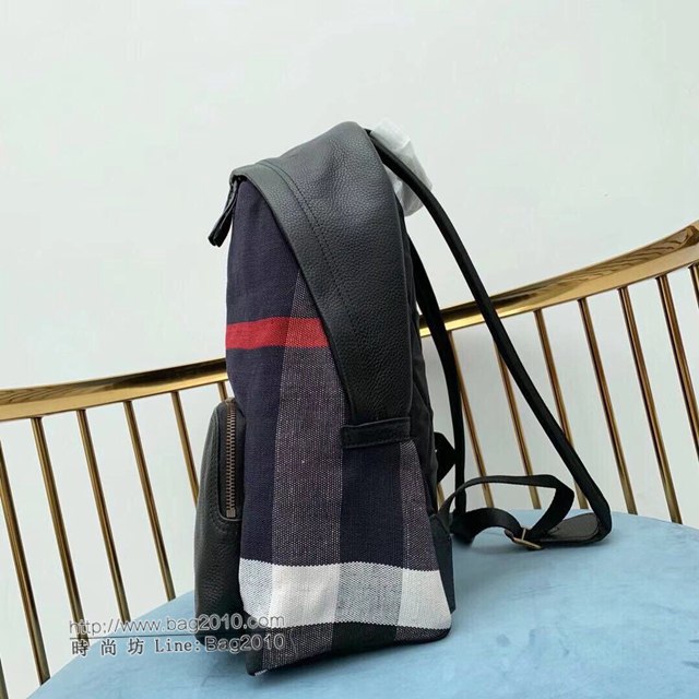 Burberry專櫃新款雙肩包 巴寶莉Canvas格紋男士雙肩後背包  db1197
